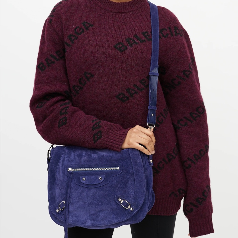 Balenciaga Neo Folk Suede Messenger Bag